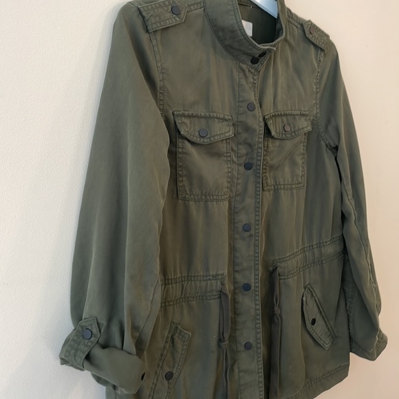 Loft button up drawstring army jacket -S Pettit - Picture 3 of 10
